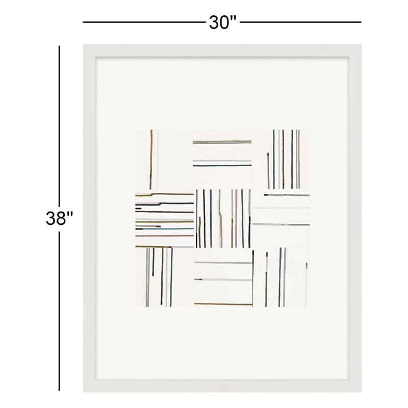 Lidya Untitled (Drips:Configurations) No.2 by Beth James - Picture Frame Print, Cadre blanc, H 38 po x l 30 po x P 1,25 po