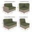 Canapé modulaire d'extérieur en forme de L de 116 po avec coussins Sunbrella Henri-1253964009
