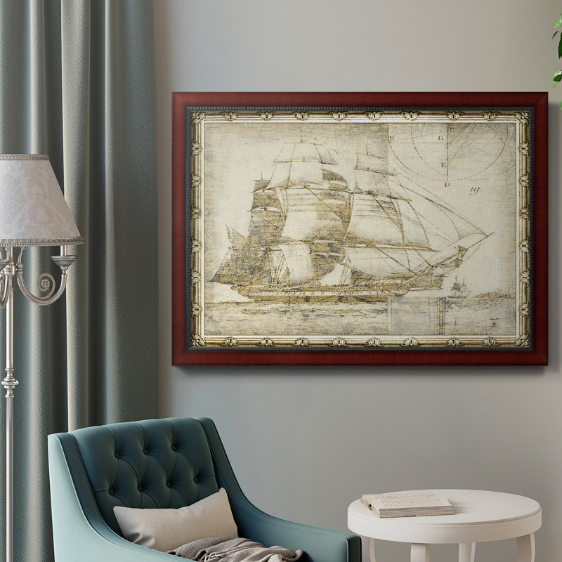 Toile encadrée de qualité supérieure «Ghost Ship I» - prête à être accrochée, H 16 po x l 20 po x P 2,5 po