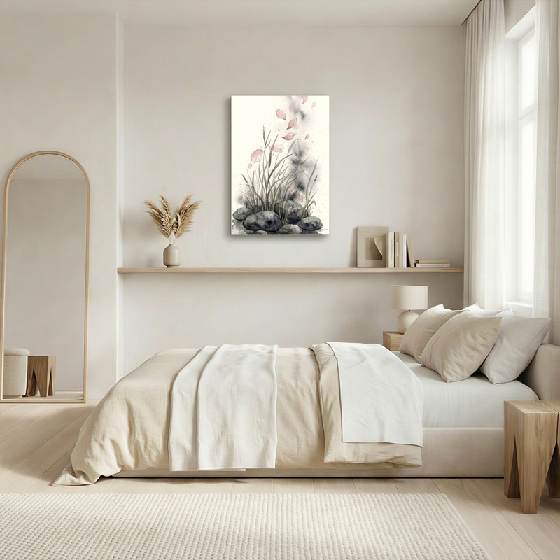 Ensemble de 1 tableau sur toile aquarelle représentant la nature, H 36 po x l 24 po, Wrapped Canvas