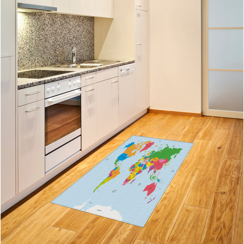Tapis décoratif en fibre de polyester à haute densité, Rectangle 2 pi 7 po x 5 pi