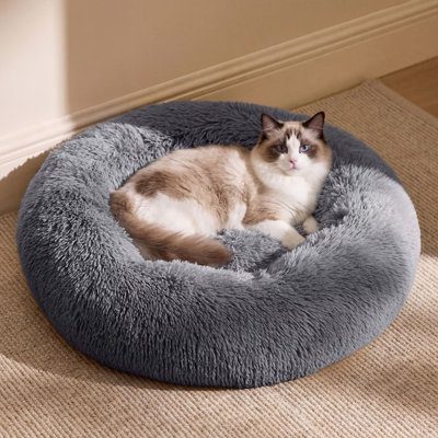 Literie: lit pour chat apaisant Donut, lit rond moelleux et lavable pour chats d'intérieur et chiens, mobilier confortable et anti-inquiétude pour les chatons, chien douillet et confortable