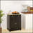 Modern Sideboard With Solid Wood Countertop, Distressed Black Finish, 2 Drawers, Doors, And Adjustable Shelf For Versatile Storage-578166999