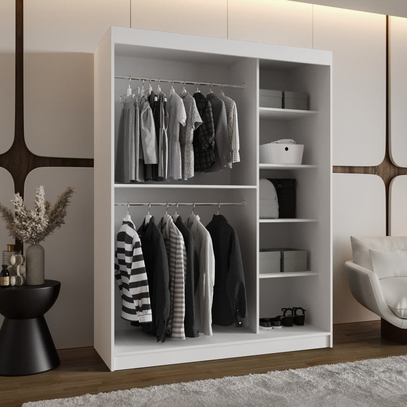Sundhas Manufactured Wood Wardrobe, White