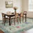 Floral Machine Washable Rug Bordered Design Non-Slip Low Pile Rubber Backing Area Rug for Living Room Bedroom Kitchen Dining Room-1616440590-1616440579