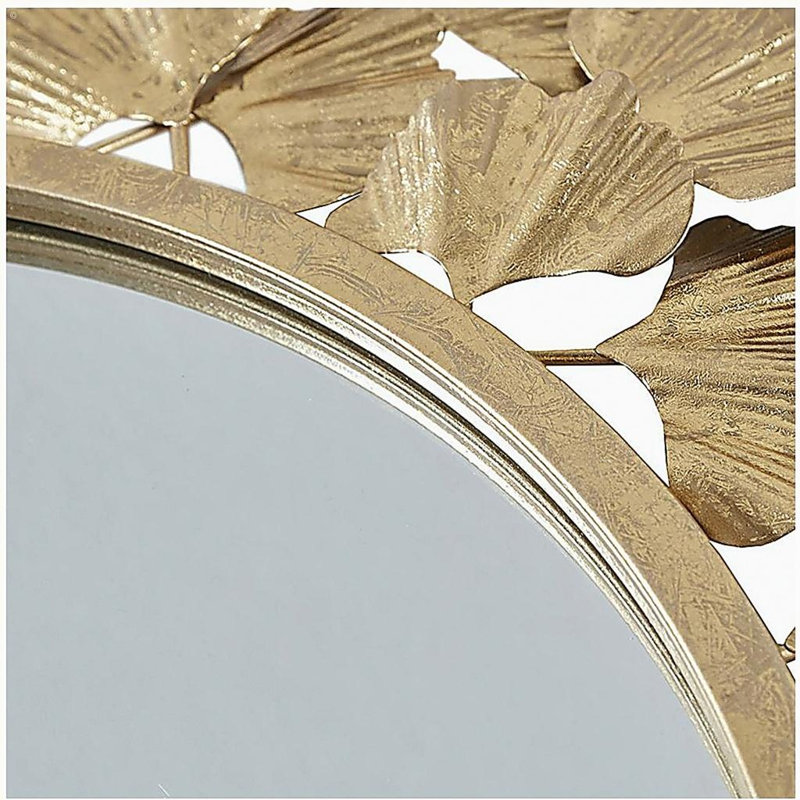 Miroir mural rond doré 30,5 po