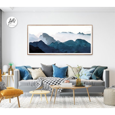 Large Panoramic Art, Blue Ridge Mountains, Watercolor print
