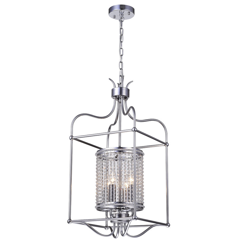 Luminaire suspendu géométrique 4 lumières lanternes Mikayla