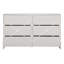 Commode 6 tiroirs avec grands tiroirs en tissu, blanc-236115058