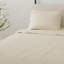 Omne Sleep 4 pièces - Ensemble de draps hypoallergéniques en microfibre brossée crème, format California King-136342037-136342039