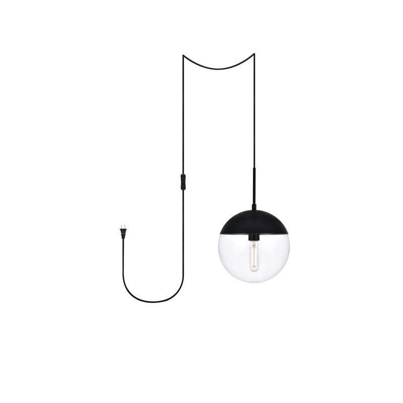 Bulera 1 - Light Single Pendant, Black, 177" H x 10" W x 10" D