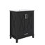 Meuble-lavabo de 24 pouces avec lavabo simple, 2 portes à fermeture douce, 1 tiroir divisé, 2 tablettes de rangement-5268237