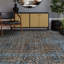 Tapis en laine noué à la main bleu clair / gris anthracite-70083593