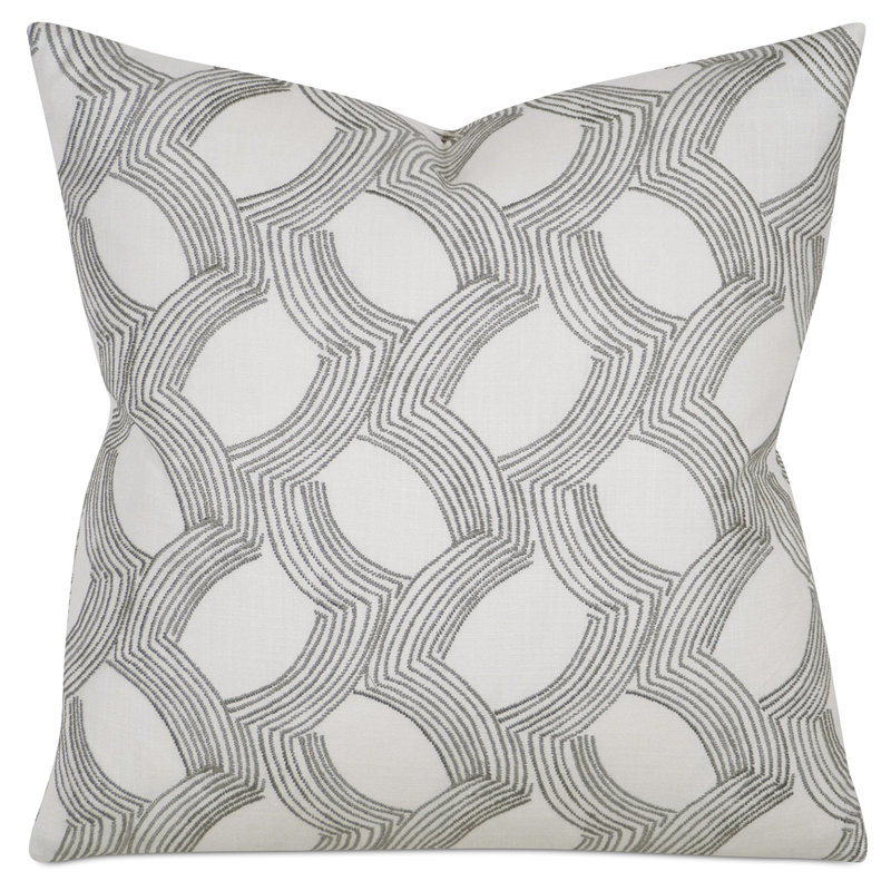 Housse et insert de coussin décoratif brodé Logan