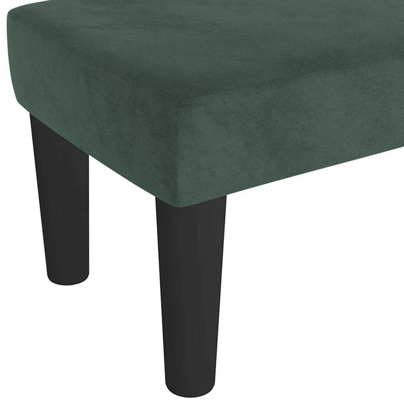 Upholstered Bench, 30 cm H x 70cm W x 30cm D, Dark Green