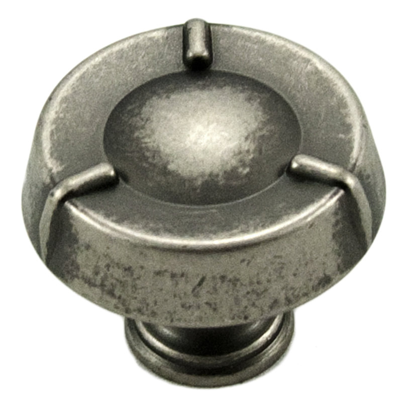 Fullerton Knob, 1.5" H x 1.5" W x 1.19" D, Weathered Nickel
