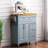 52'' Kitchen Island With Drop Leaf, Embossed Texture Kitchen Island On Wheels With Spice Rack, Towel Rack, 2 Doors And 5 Drawers, Kitchen Storage Cart With Adjustable Shelf For Kitchen-1108485904