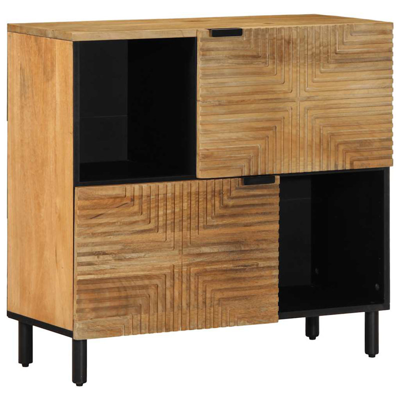  Sideboard Brown 80X33x75 Cm Solid Wood Mango