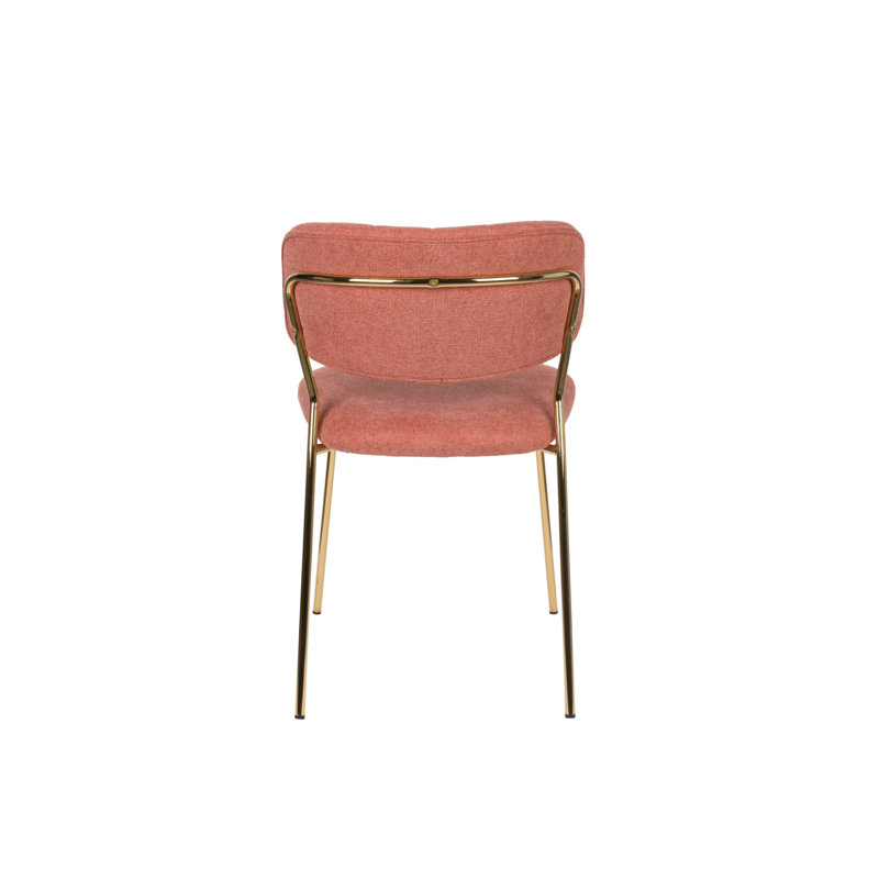 Jolien Upholstered Dining Chair, Pink, Gold
