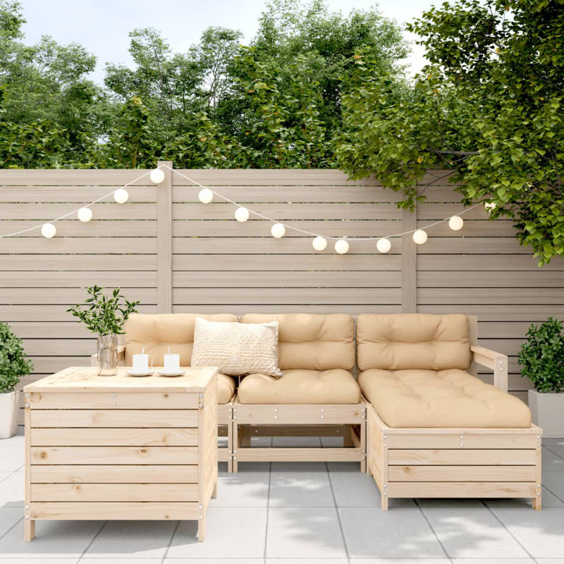 Adrianne 62cm Wide Rectangle Patio Sofa, Natural, Beige
