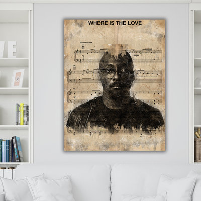 Where Is The Love Will.I.Am No.2 Music Artists & Lyrics Collection - Art Prints