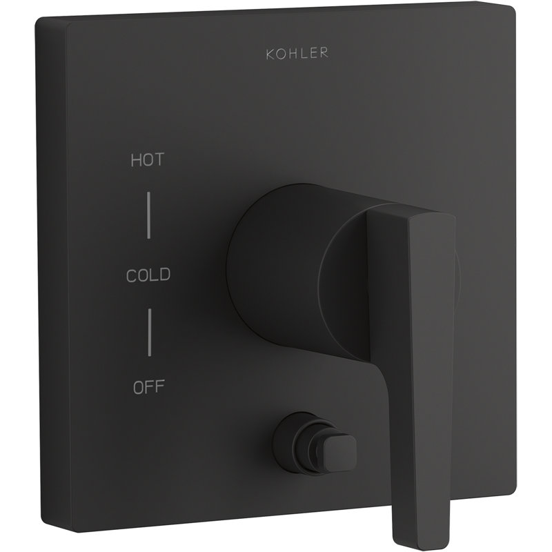 Honesty Valve Trim With Push-Button Diverter And Lever Handle For Rite-Temp(R) Pressure-Balancing Valve, Requires Valve