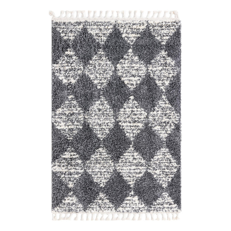 Serenity Shag Geometric Indoor Rug, Rectangle 4' x 6'
