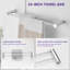 Ensemble de quincaillerie de salle de bain 5 pièces avec Porte-serviettes, porte-papier hygiénique, porte-serviettes et porte-serviettes en chrome poli-116791201