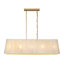 Lustre linéaire à 5 lumières en coton tissé Boho Island