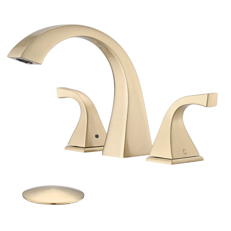 Bathroom Faucet with Drain Assembly, Brushed Gold