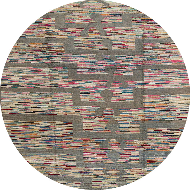 Abstract Indoor Rug, Round 5'