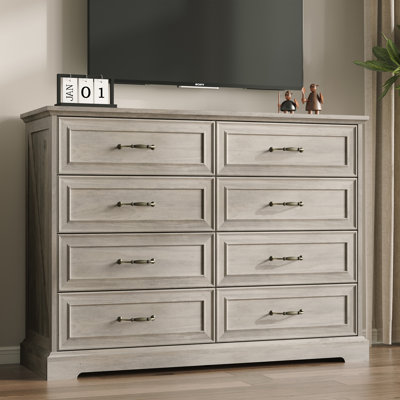 Vintage Tall Dresser With 8 Drawers by Winston Porter