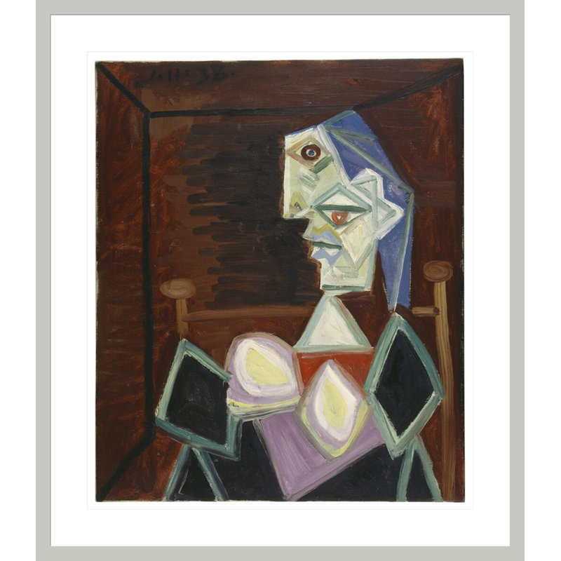 «Femme de profil gauche à la chevelure bleue» par Pablo Picasso, H 38,44 po x l 33,5 po
