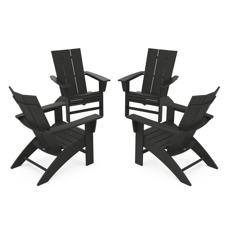 Chaise Adirondack POLYWOOD, Noir