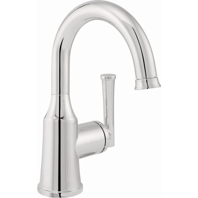 Single-Hole Bathroom Faucet with Drain Assembly, Polished Chrome