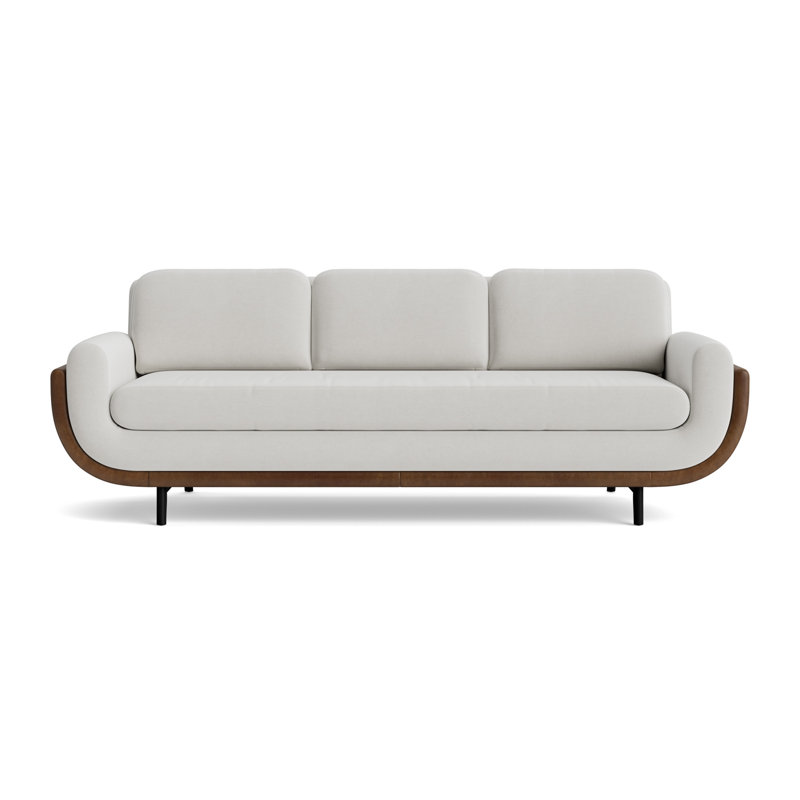 Regatta 100 Sofa, Performance Velvet - Silver/Bedford - Tobacco, Black
