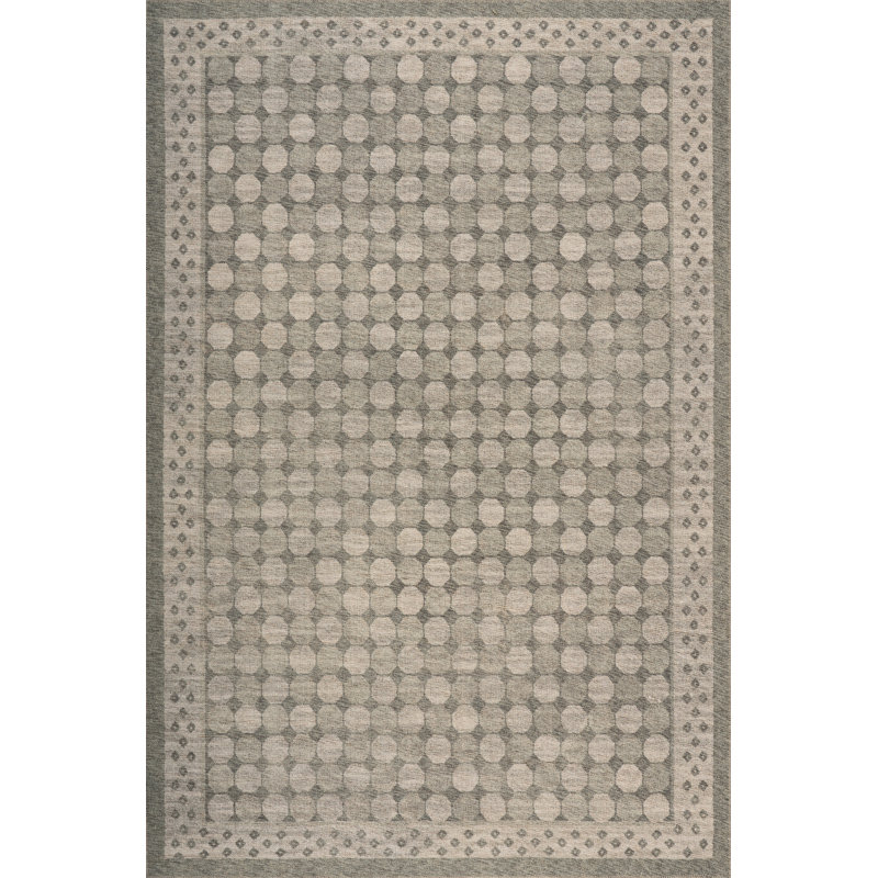  Saralie Traditional Geometric Indoor Washable Area Rug, Rectangle 5' x 8', Green