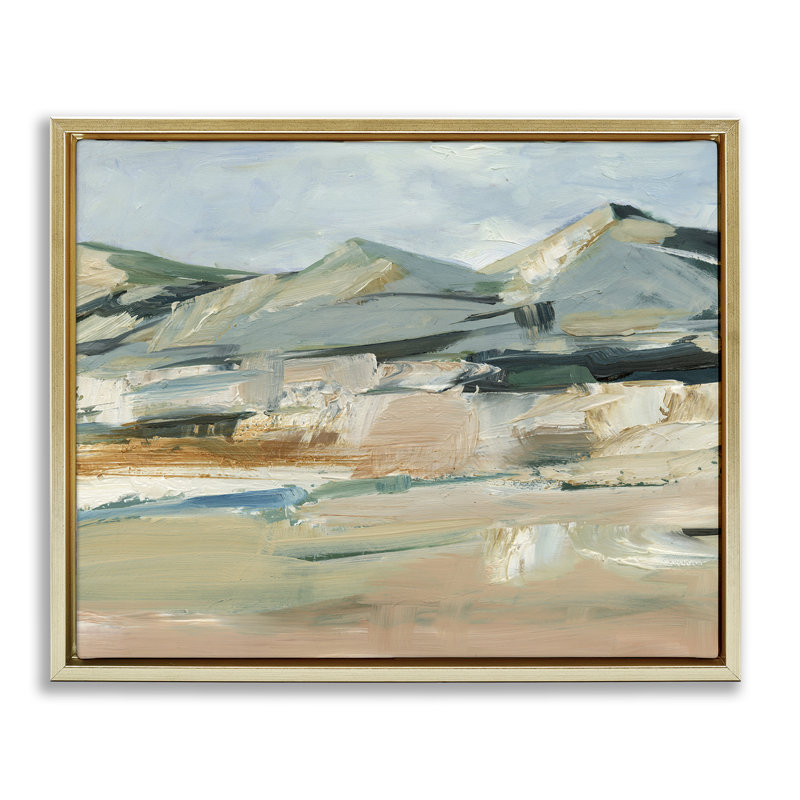  «Neutral Hued Mountains», art mural encadré sur toile flottante par Ethan Harper, H 25 po x l 31 po