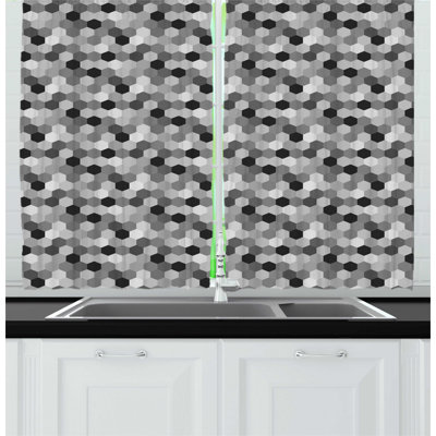 Geometric Kitchen Curtain