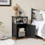 NS Wooden Bedside Table with Open Storage Shelf, Modern Nightstand for Bedroom, Living Room-485656628