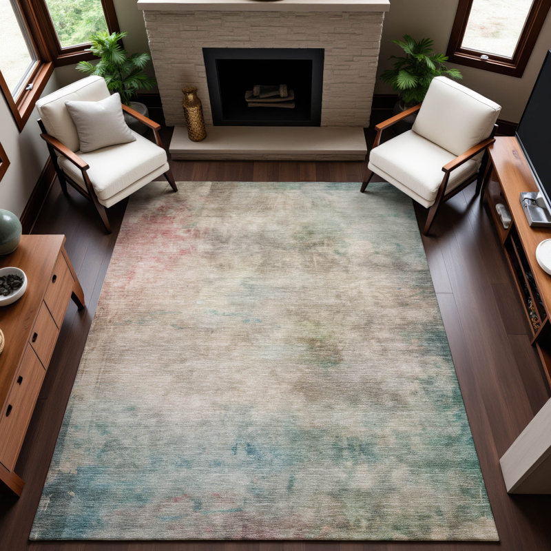 Premium Machine Washable Alijah AMF1235 Abstract Rug, Rectangle 5' x 7'6"