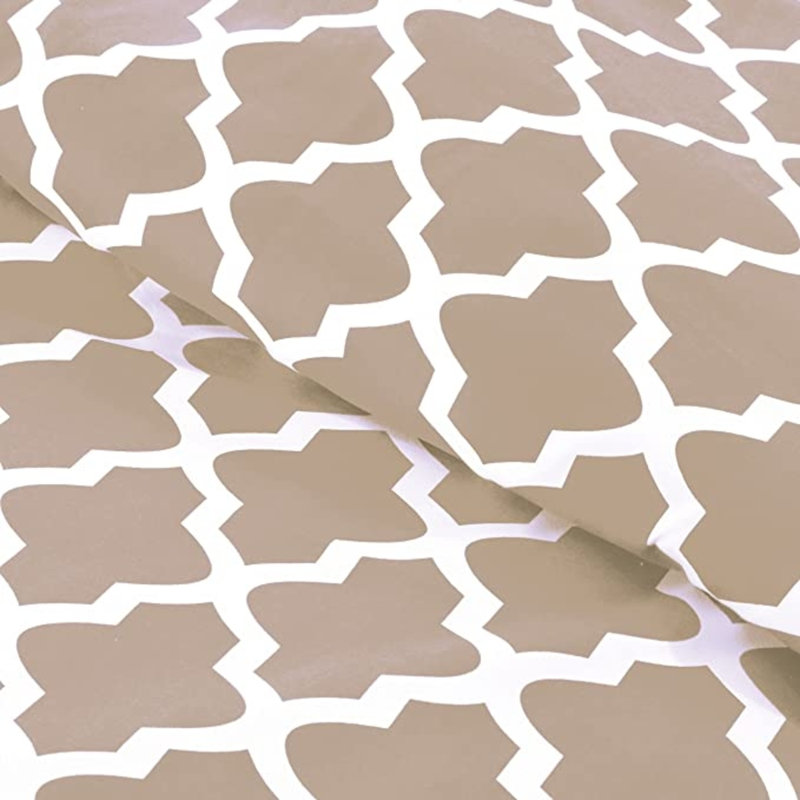 Purple Geometric Print Twin Microfiber Sheet Set
