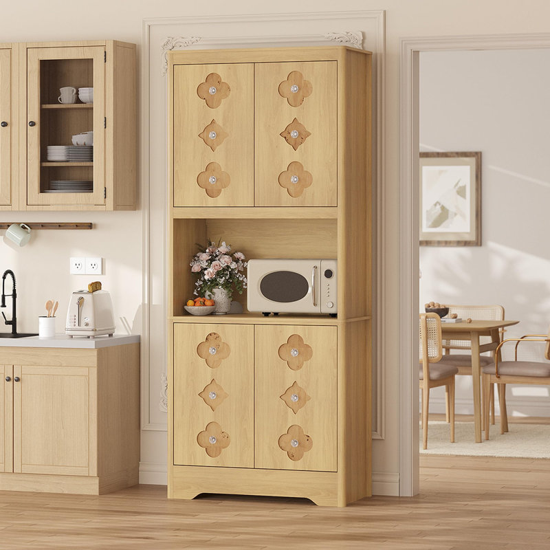 Armoire de cuisine Mid Century, Beige