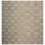 1940s Rustic Beige Antique Geometric Modern Moroccan Reed Square Woven Rug