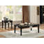 Table basse noire avec pieds tournés
