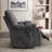 Microfiber/Microsuede and Wood Frame Power Lift Recliner with Heated Massage -1892426921