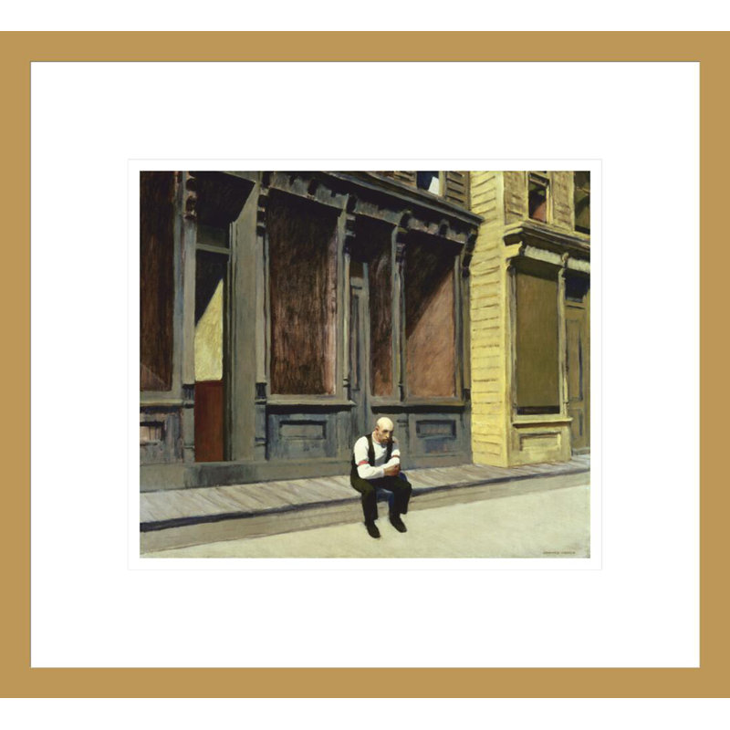 «Sunday» par Edward Hopper, impression giclée sur cadre, H 13,75 po x l 15,06 po
