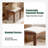 Walnut Color Red Oak Solid Wood Bedroom Vanity Stool With Off-White Seat Natural Wood Channel Stool-1051463897