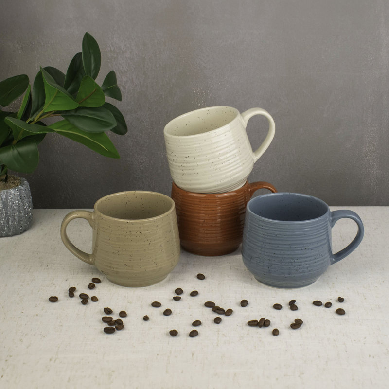 Sango Siterra Painter's Palette 17.5 Oz. Assorted Color Stoneware Mug Set