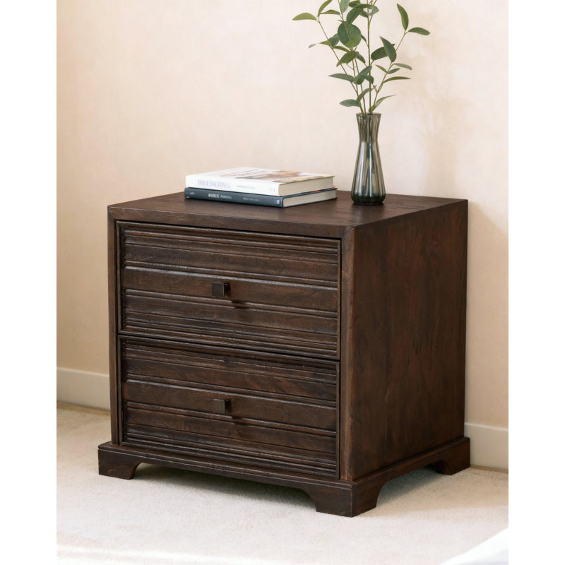 Carmenita 2-Drawer Nightstand - Rich Umber, Brown